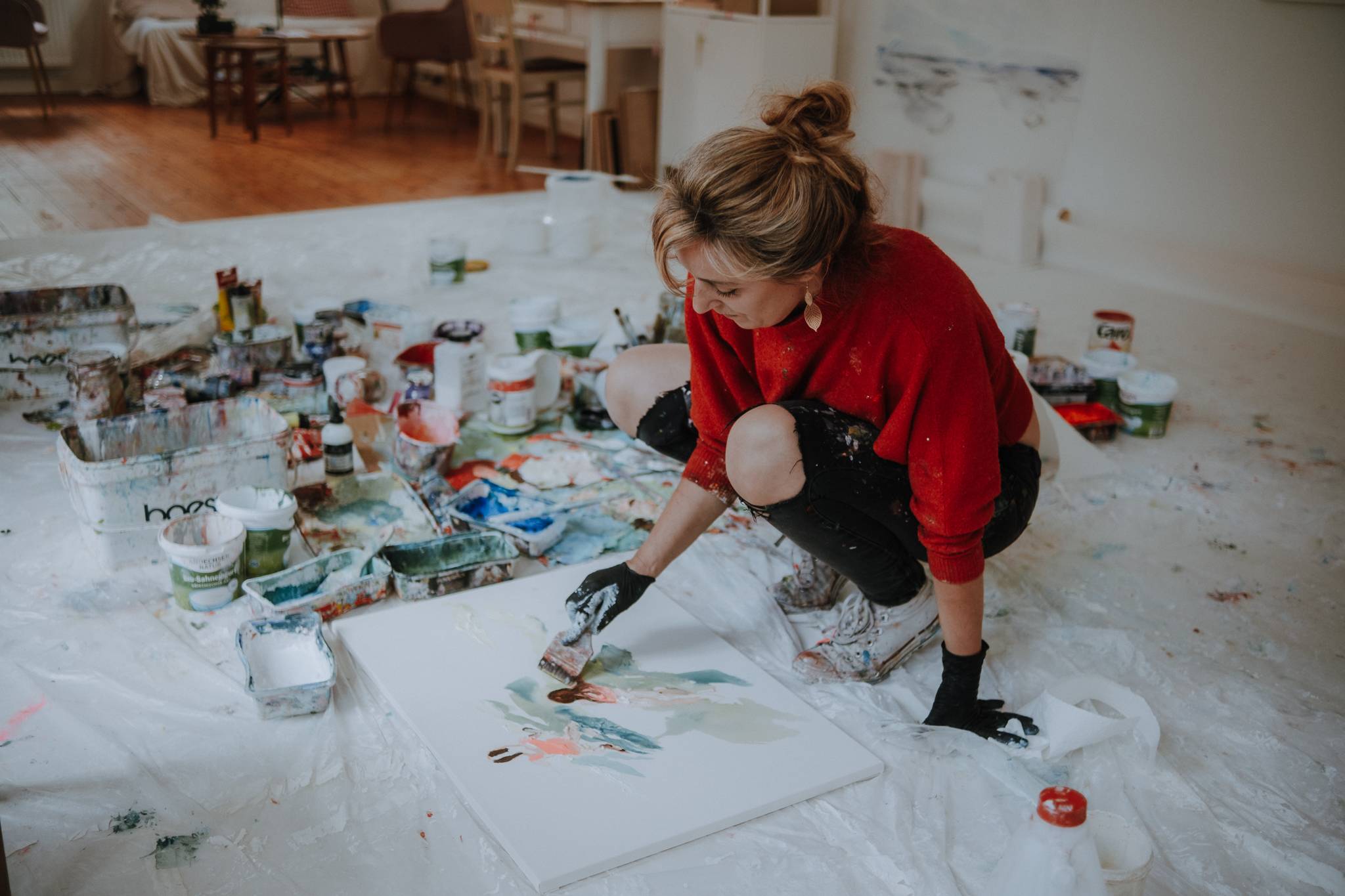 Atelier-Reportage mit der Künstlerin Lydiane Lutz, Fotograf René Löffler